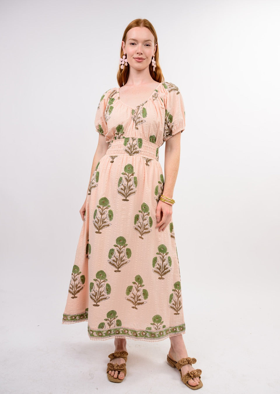 Seersucker Midi Dress