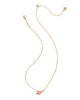 Ari Heart Arrow Pendant Gold Pink Opalescent