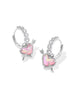 Ari Heart Arrow Huggie Rhod Pink Opalescent