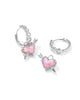 Ari Heart Arrow Huggie Rhod Pink Opalescent