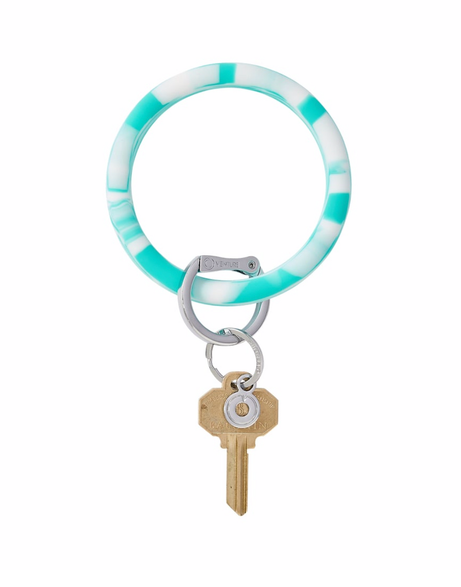 Silicone Big O Key Ring - Pastel Marble