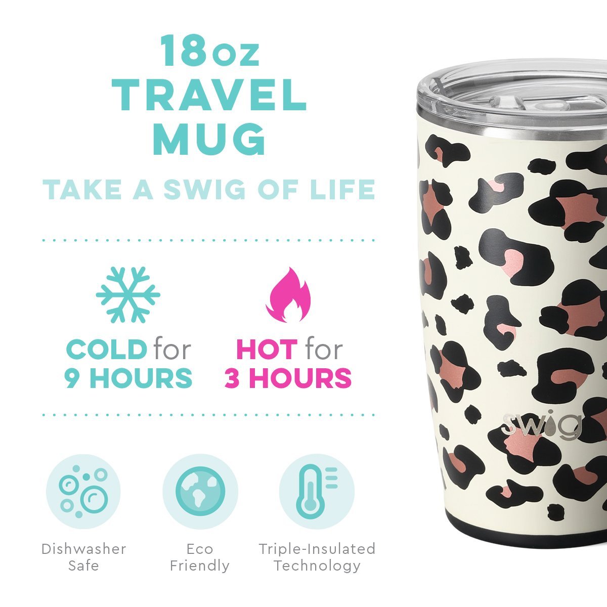 18oz Matte Red Insulated Travel Mug with Handle | Swig Life