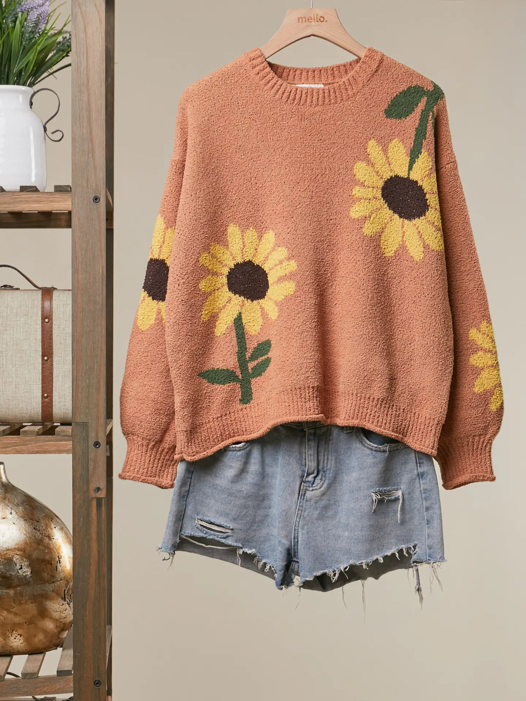 Sunlit Bloom Patch Sweater