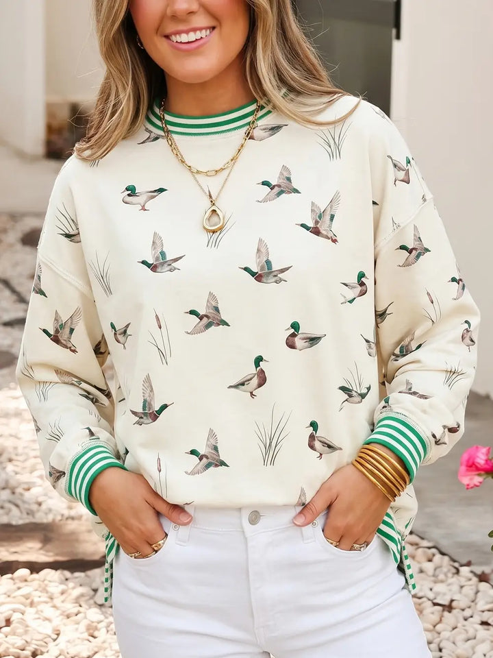 Mallard Duck Print Sweatshirt