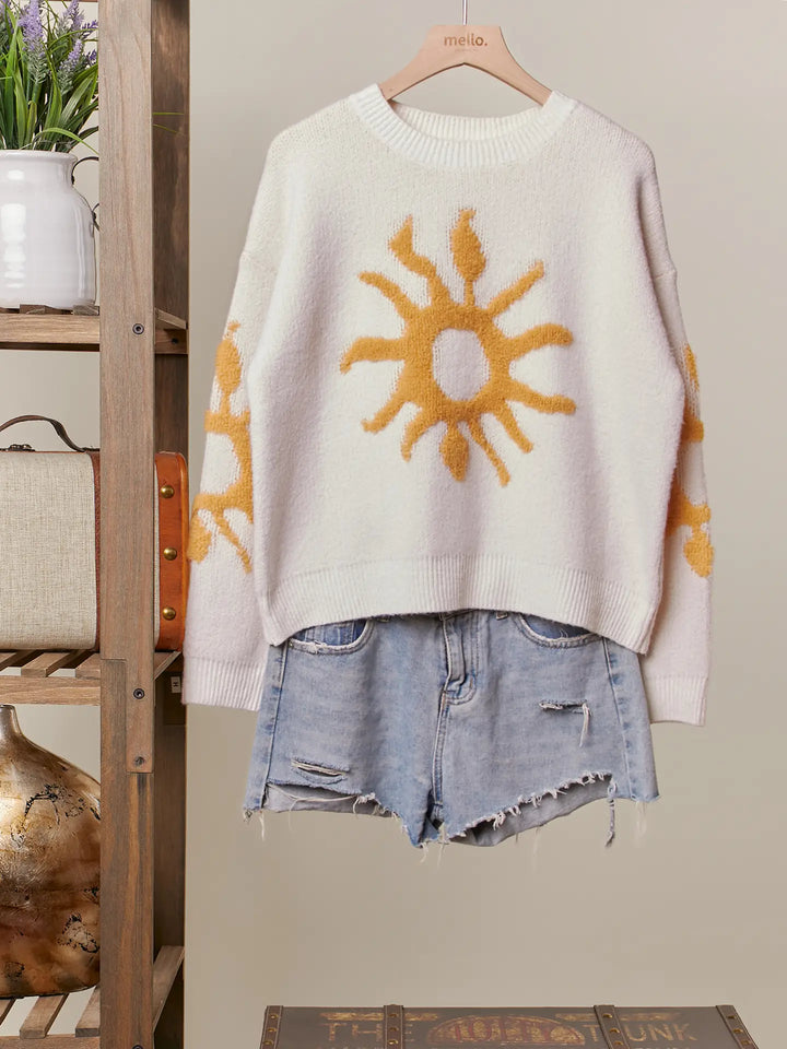 Yellow Sun Patch Sweater