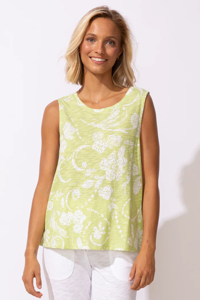 Vintage Scroll Hi Tide Tank Kiwi
