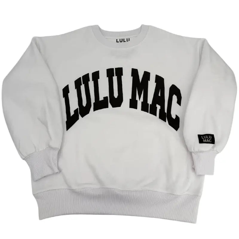 White/Black Puff Sweatshirt