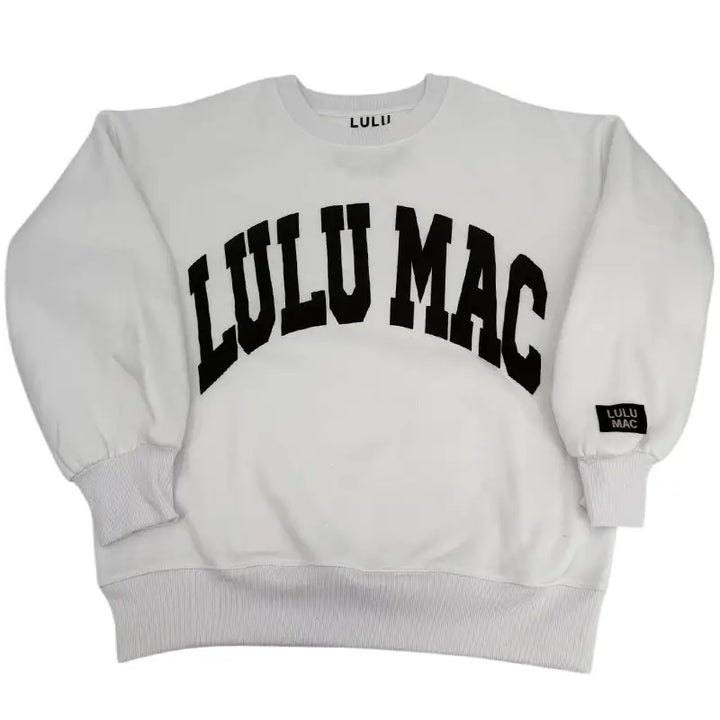White/Black Puff Sweatshirt