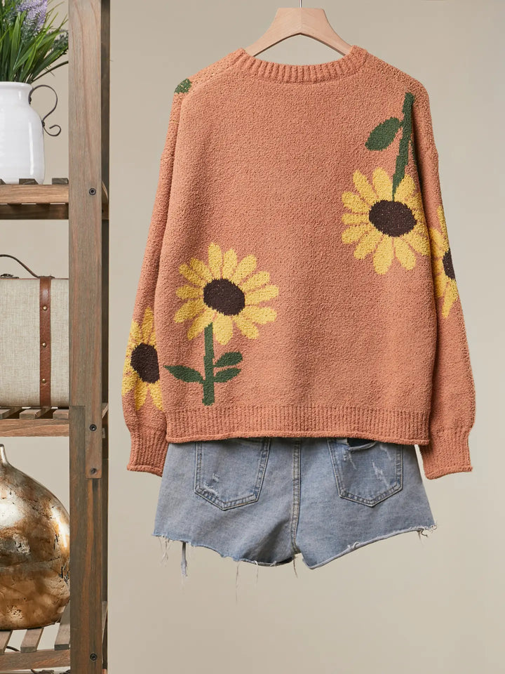 Sunlit Bloom Patch Sweater