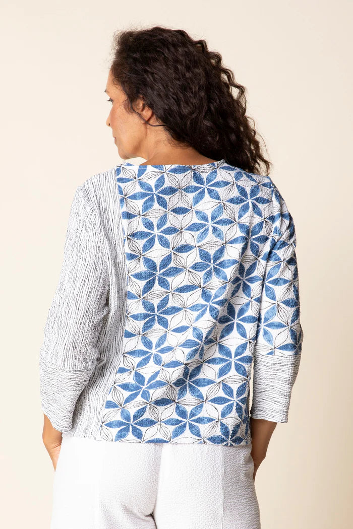 Amalfi Floral Pullover Marine