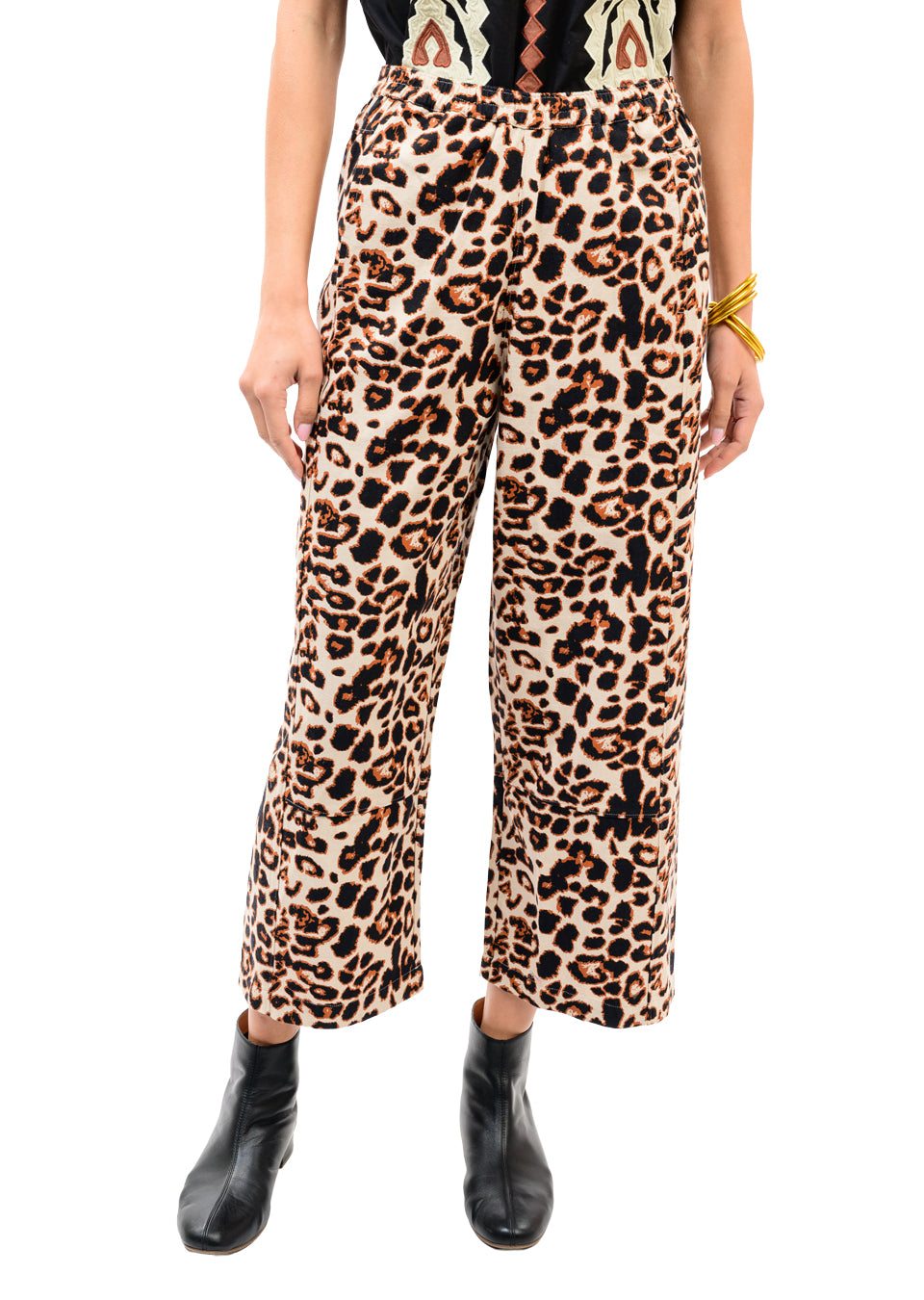 Leopard Barrel Tan Pant
