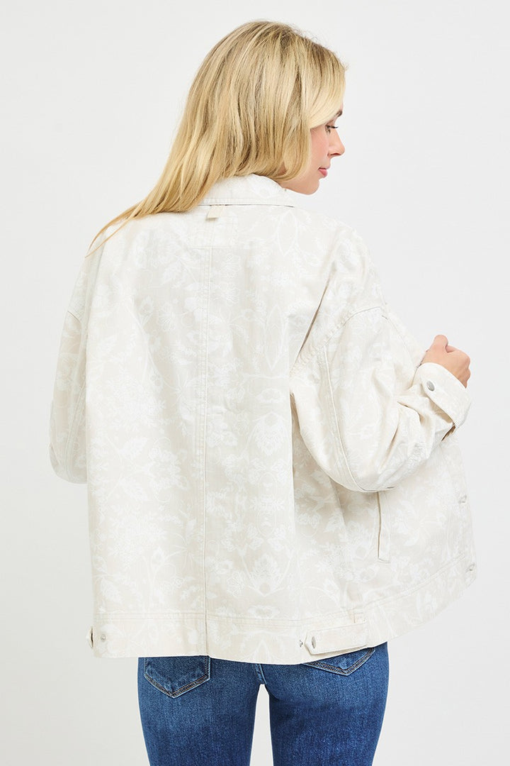 Contrast Collar Oversized Jacket