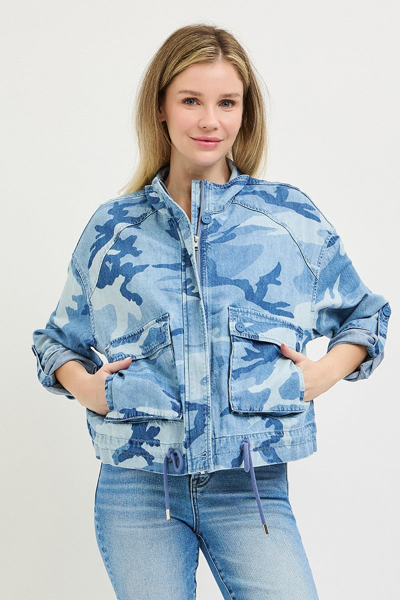 Oversized Military Jacket w/Cargo Pockets