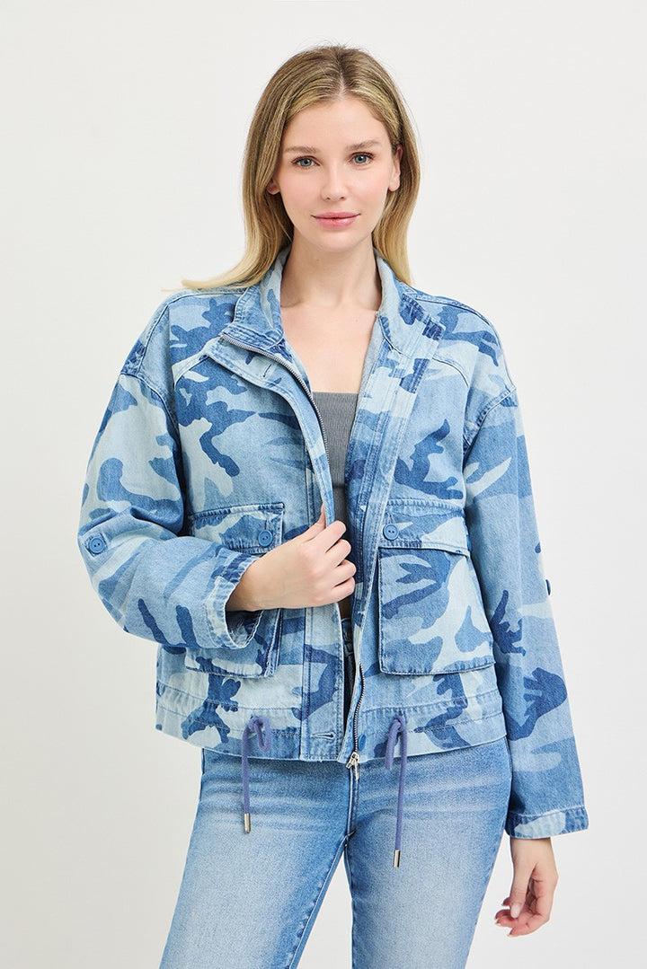 Oversized Military Jacket w/Cargo Pockets