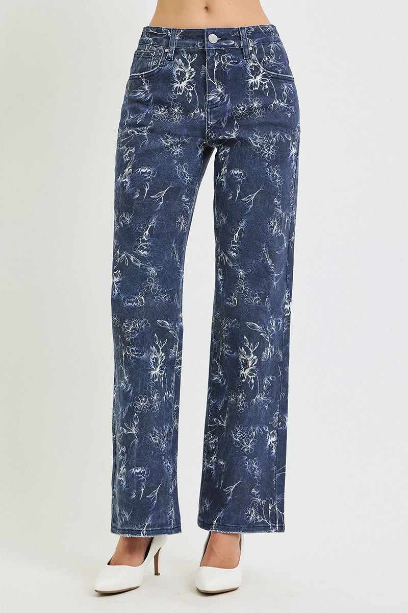 Slouchy Baggy Pants w/All Over Print