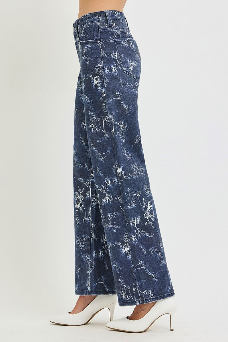 Slouchy Baggy Pants w/All Over Print