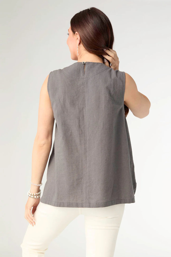 Ava Tank w/Floral Embroidery