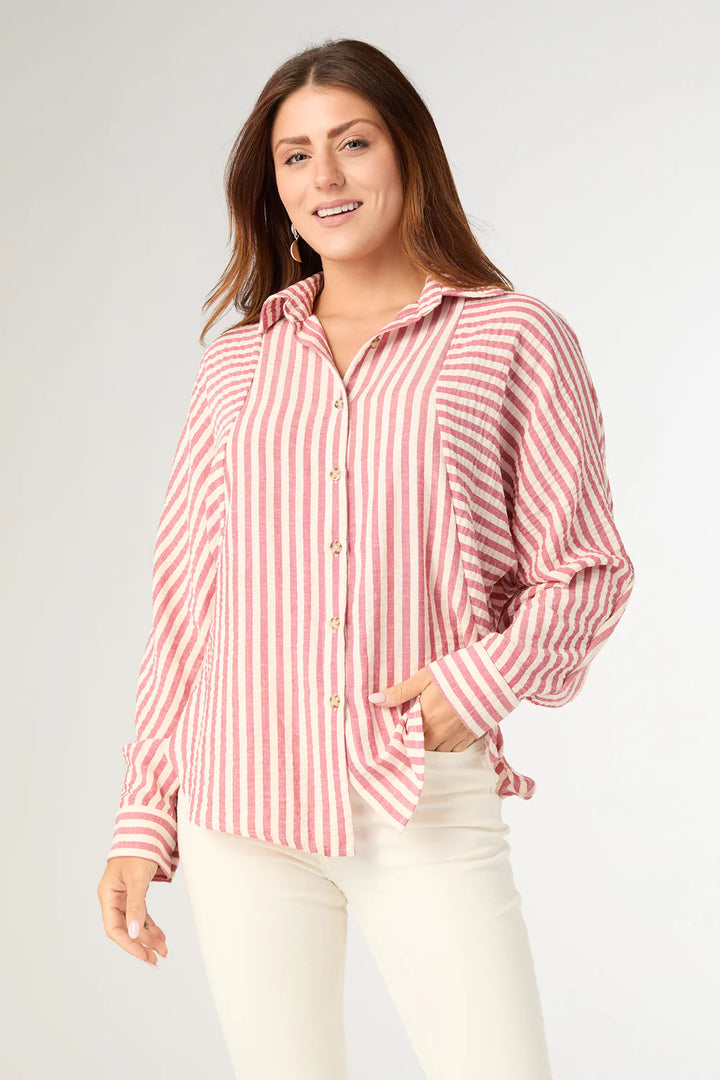 Kathy Relaxed Fit Button Front Top