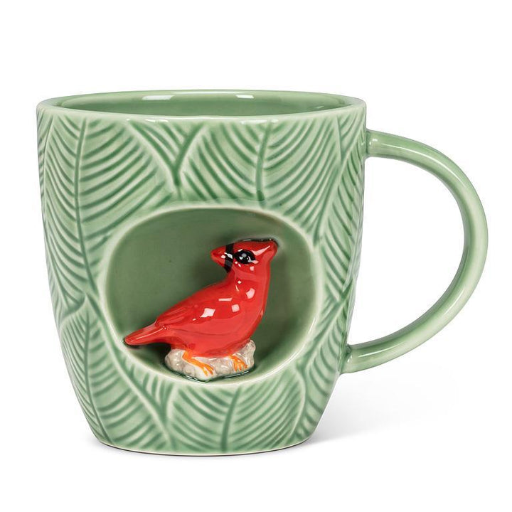Leaf Mug w/Cardinal
