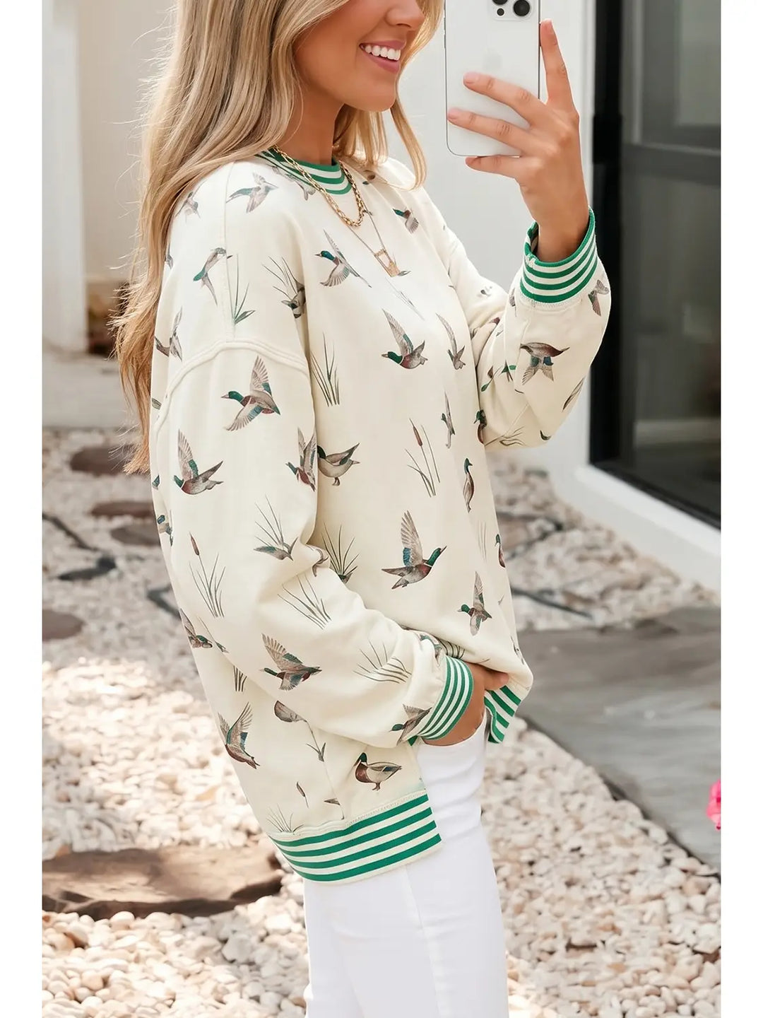 Mallard Duck Print Sweatshirt
