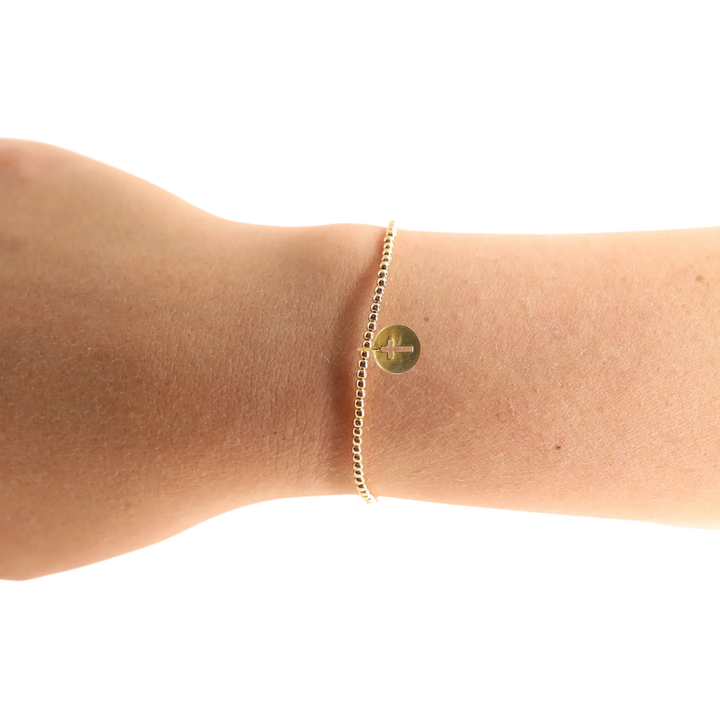 Cross Cutout Charm Bracelet