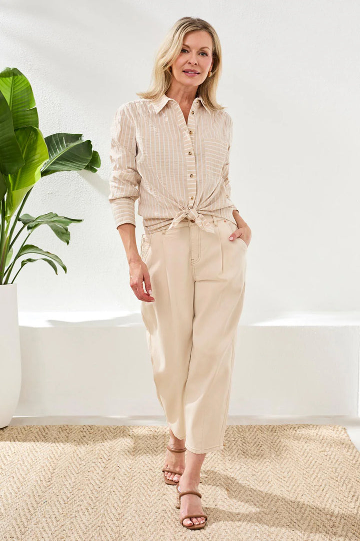 Chambray Button Front Shirt