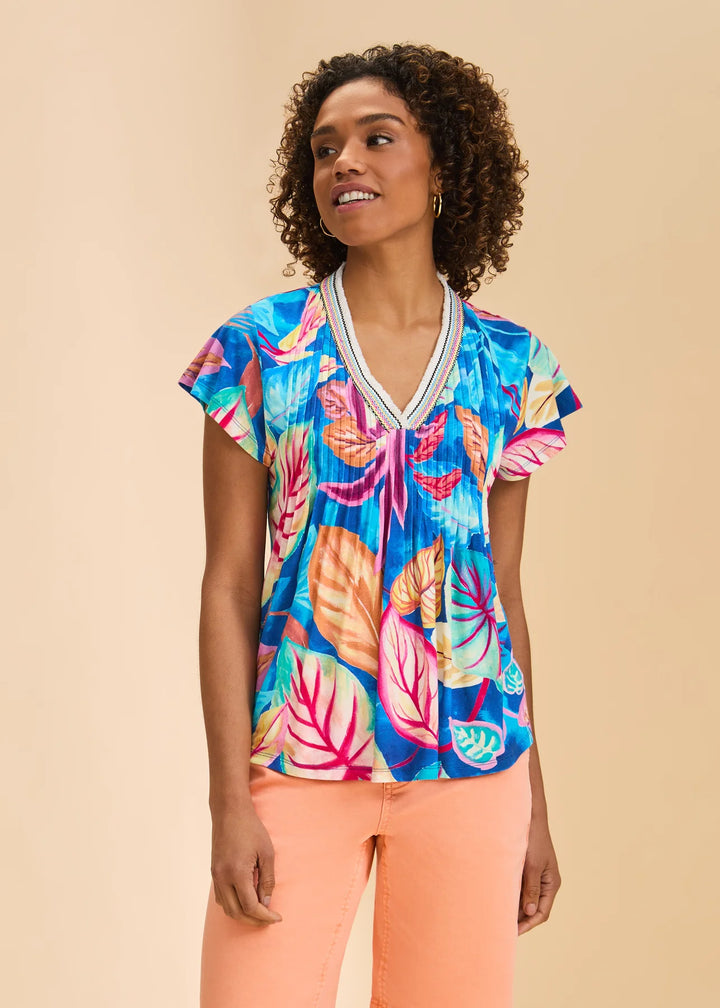 Bird of Paradise Flutter Sleeve Top