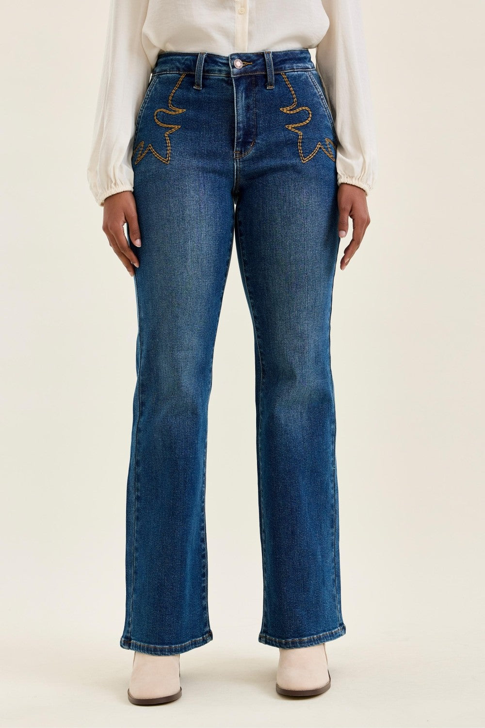 Daisy Bootcut W/ Cowboy Boot Stitching