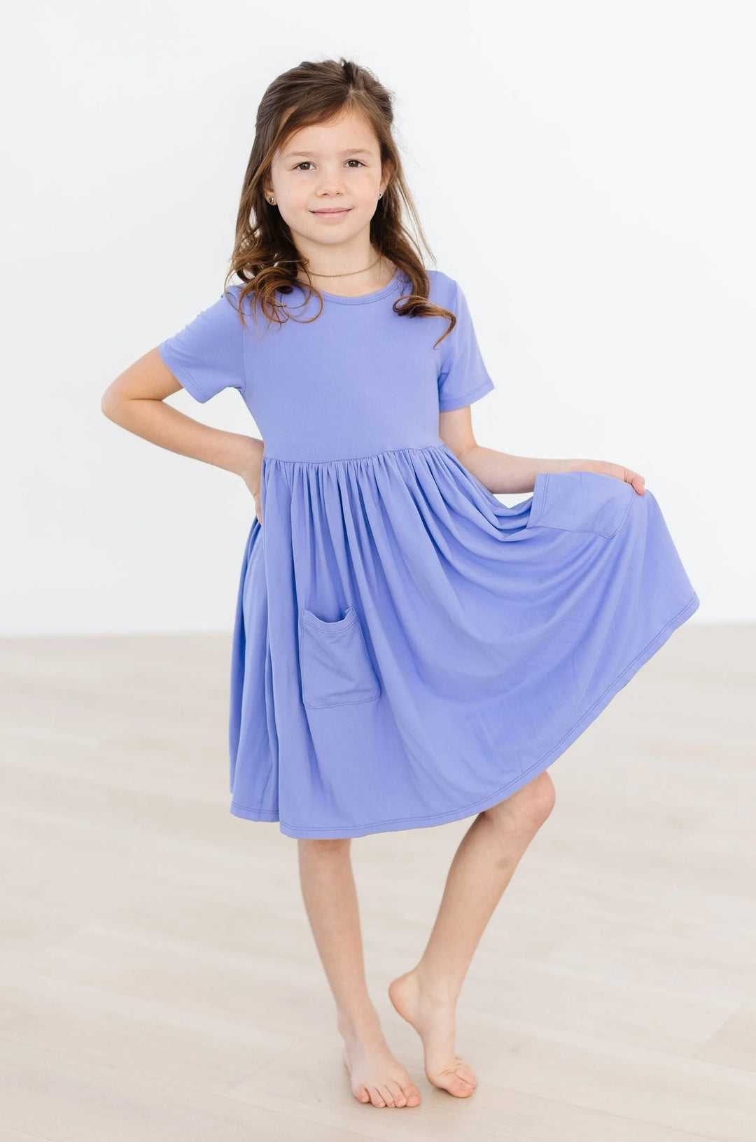 Periwinkle S/S Pocket Twirl Dress  Tricia's Treasures