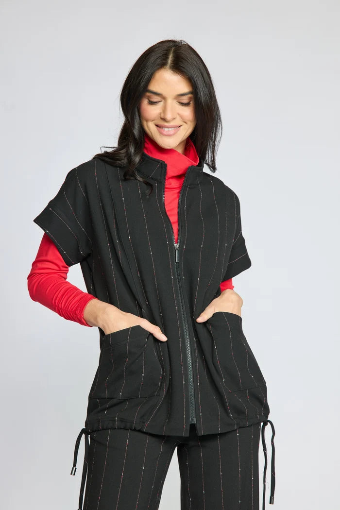 Playful Pinstripe Travel Vest