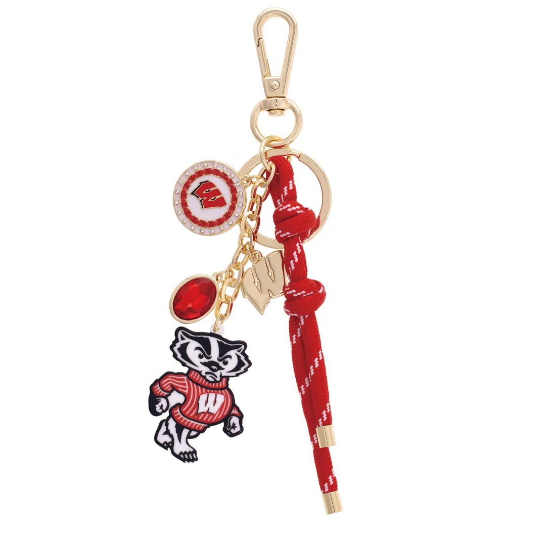 Wisconsin Badgers Cluster Bag Charm