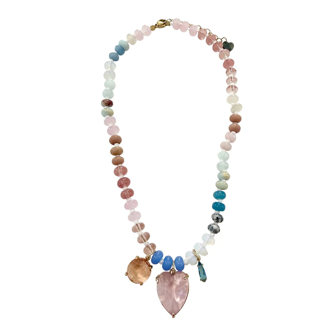 Simon Beaded CZ Necklace Pastel