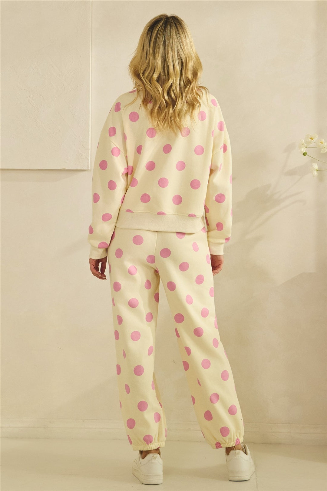 Pink Polka Dot Sweatshirt