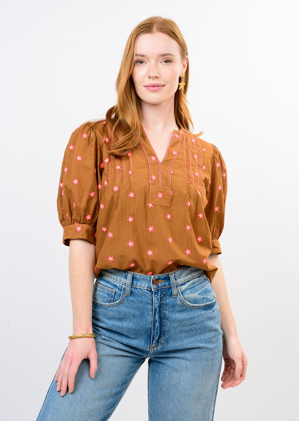 Star Embroidered Top