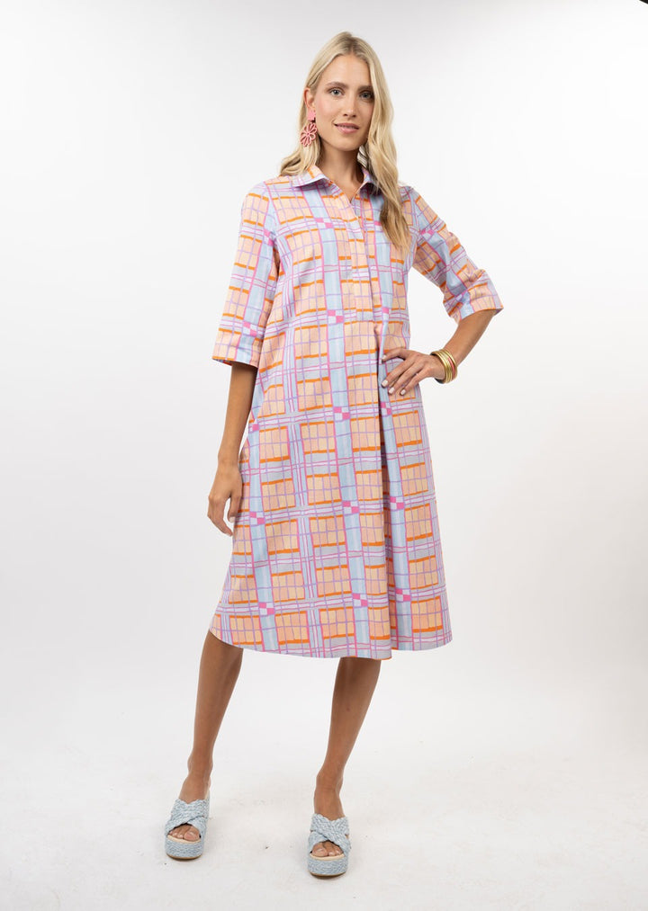 Plaid Midi Swing Dress