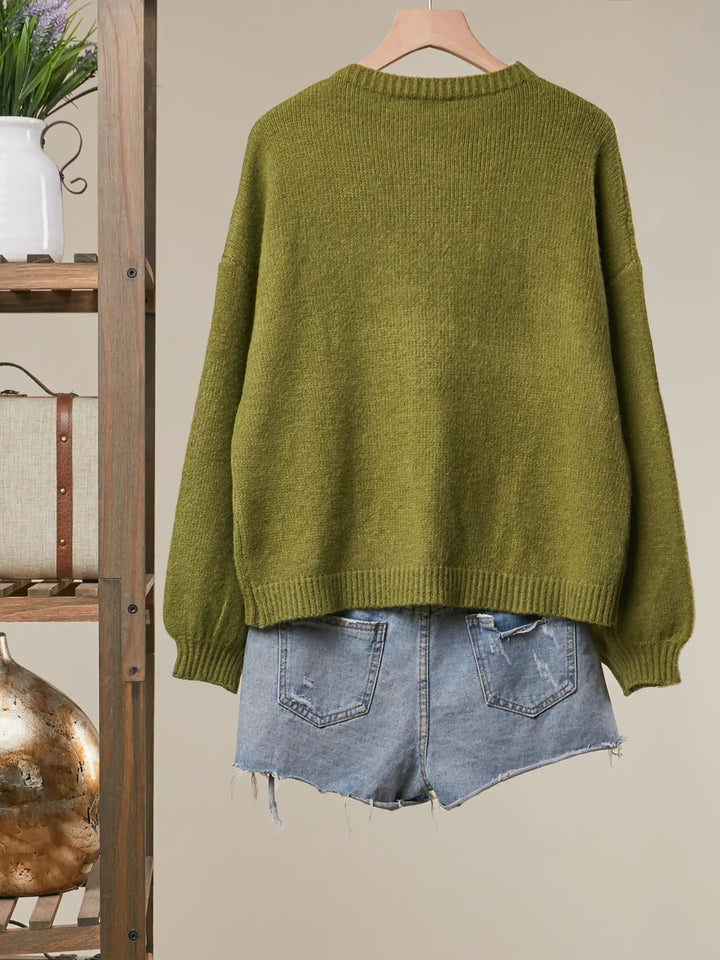 Embroidered Butterfly Sweater