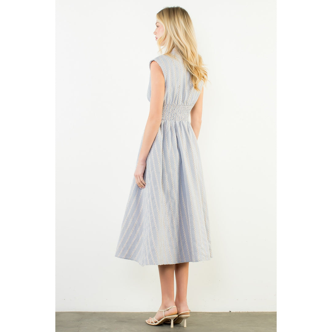 Sleeveless Striped Pattern Dress