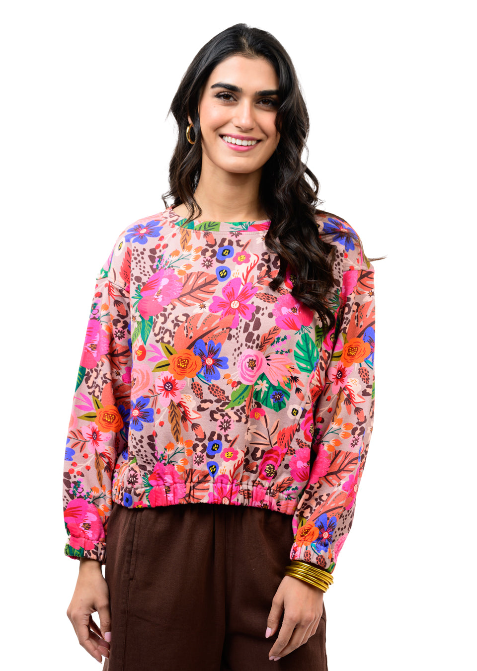 Rich Fall Floral Sweatshirt