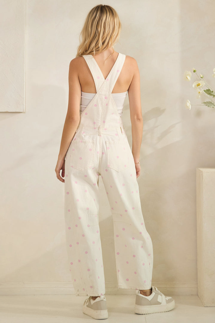 Relaxed Chic Polka Dot Overalls