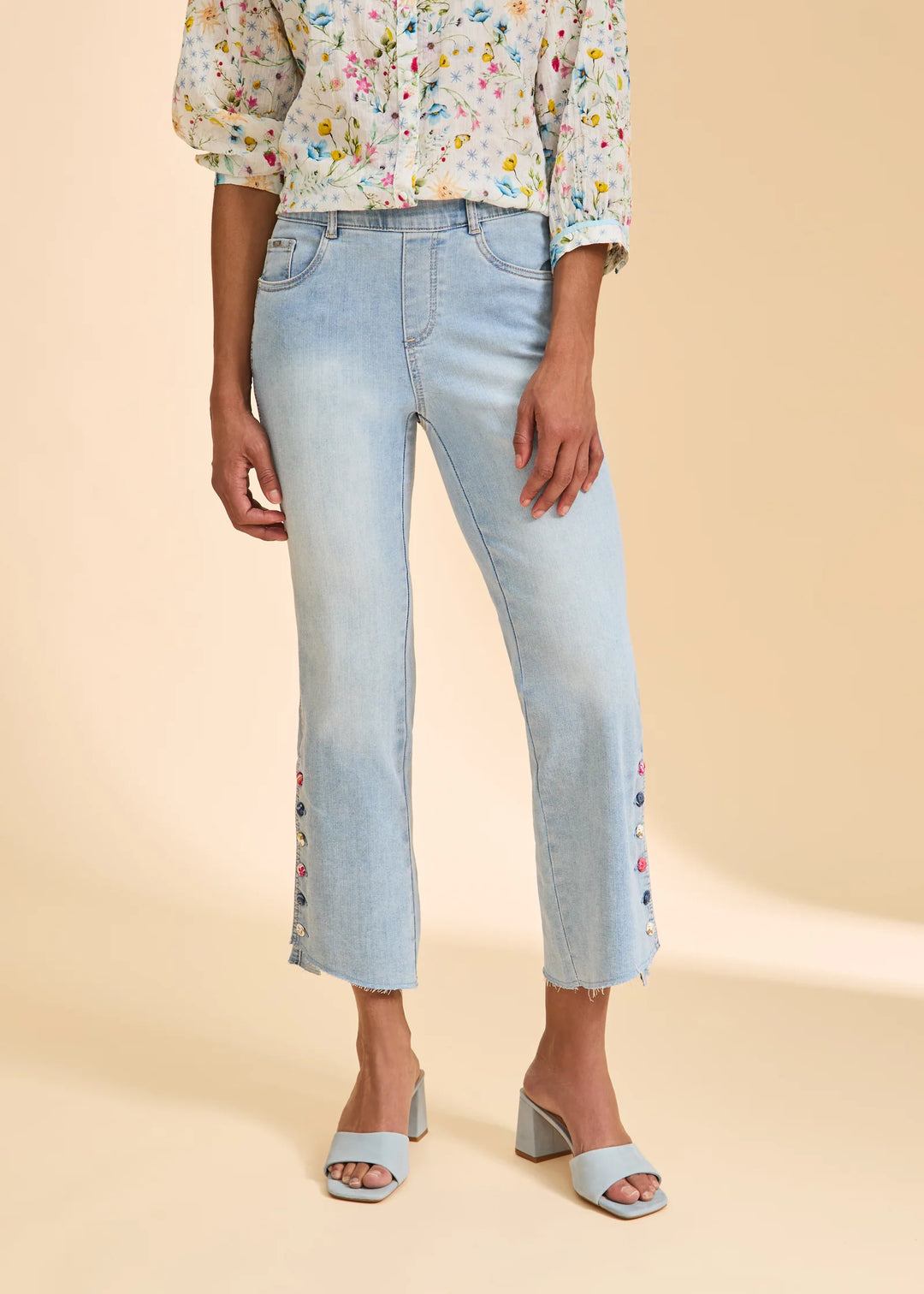 Blue Eclipse Pull On Boot Crop
