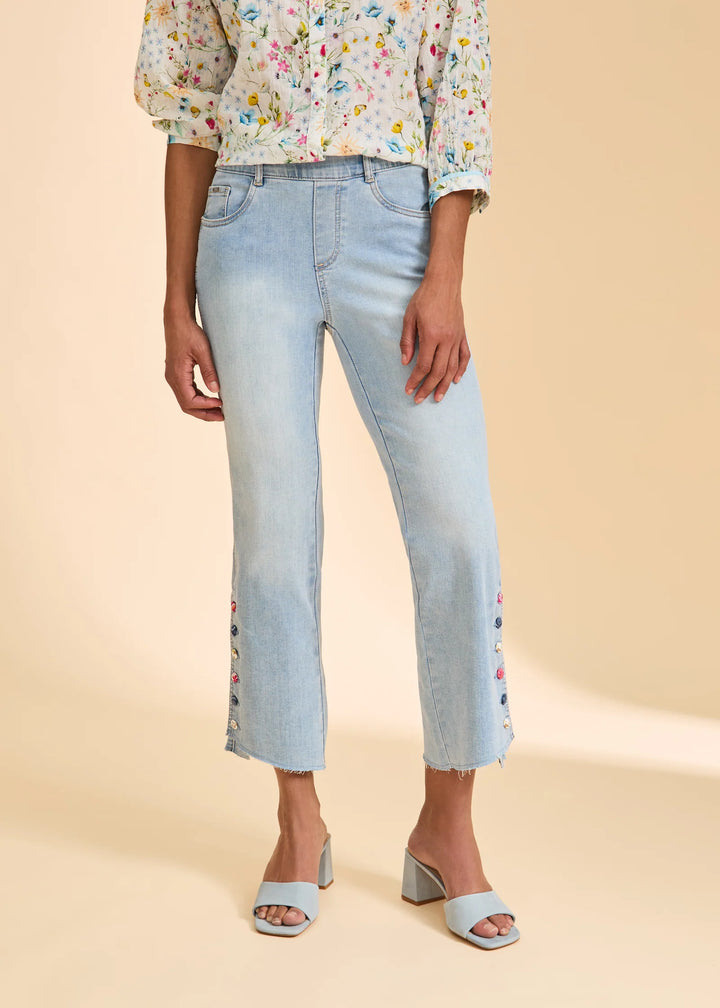 Blue Eclipse Pull On Boot Crop