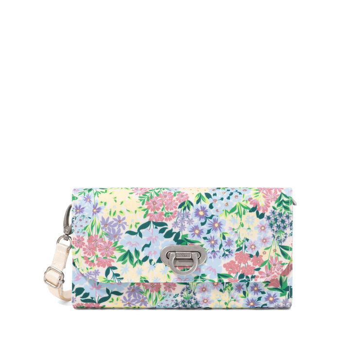 Coastal Flip Lock RFID Phone Wallet Crossbody Meadow Print