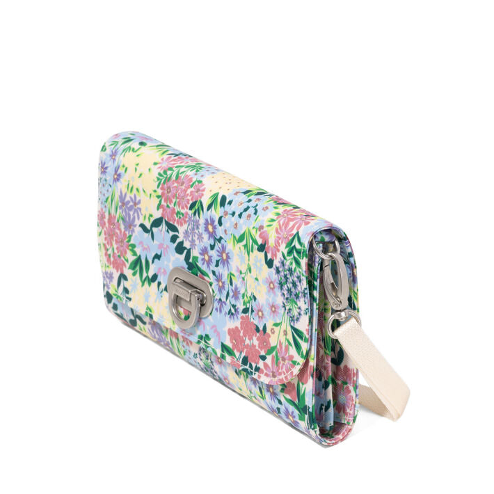 Coastal Flip Lock RFID Phone Wallet Crossbody Meadow Print