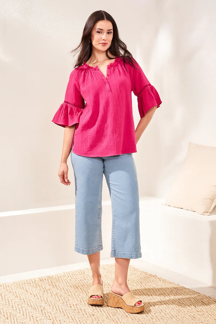 Gardenia Raglan Sleeve Blouse