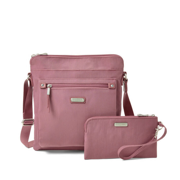 Go Bagg With RFID Phone Wristlet Dusty Mauve