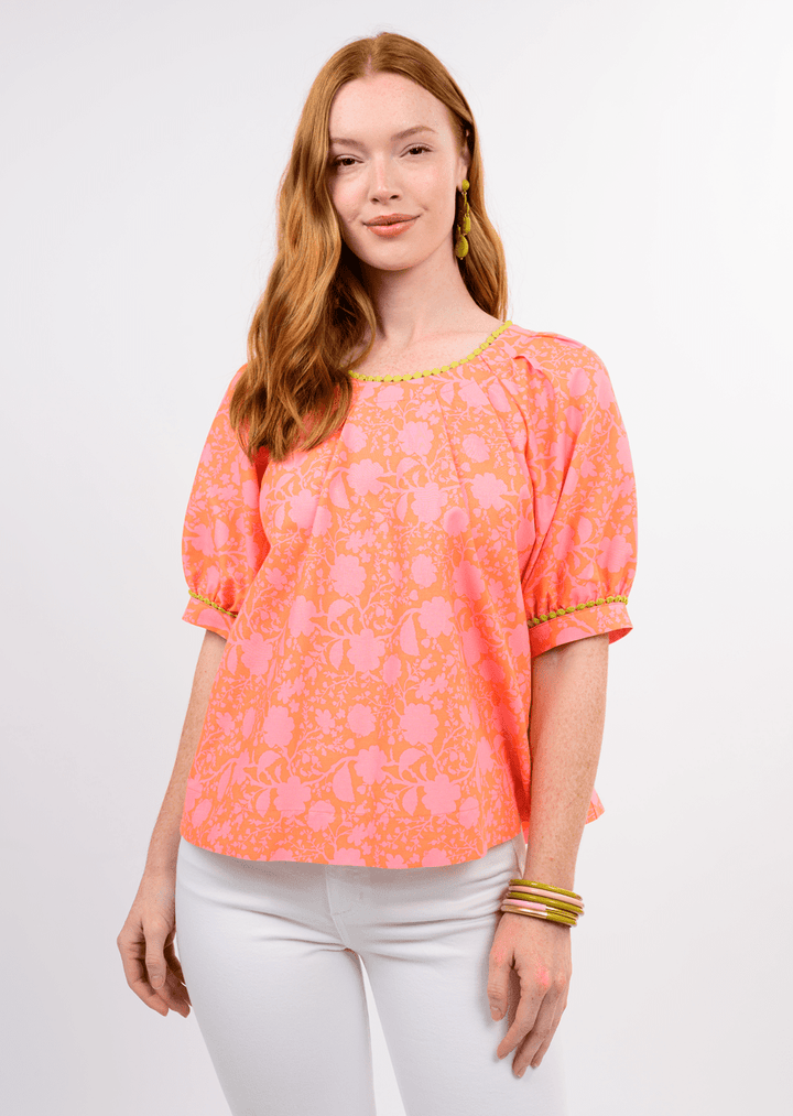 Tucked Neck Swing Top