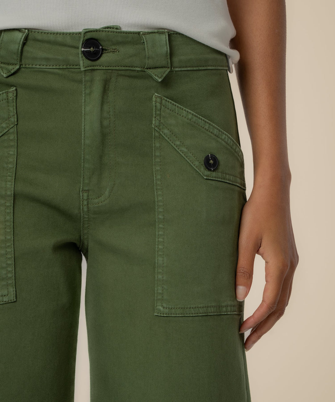 Meg High Rise Wide Leg Dill