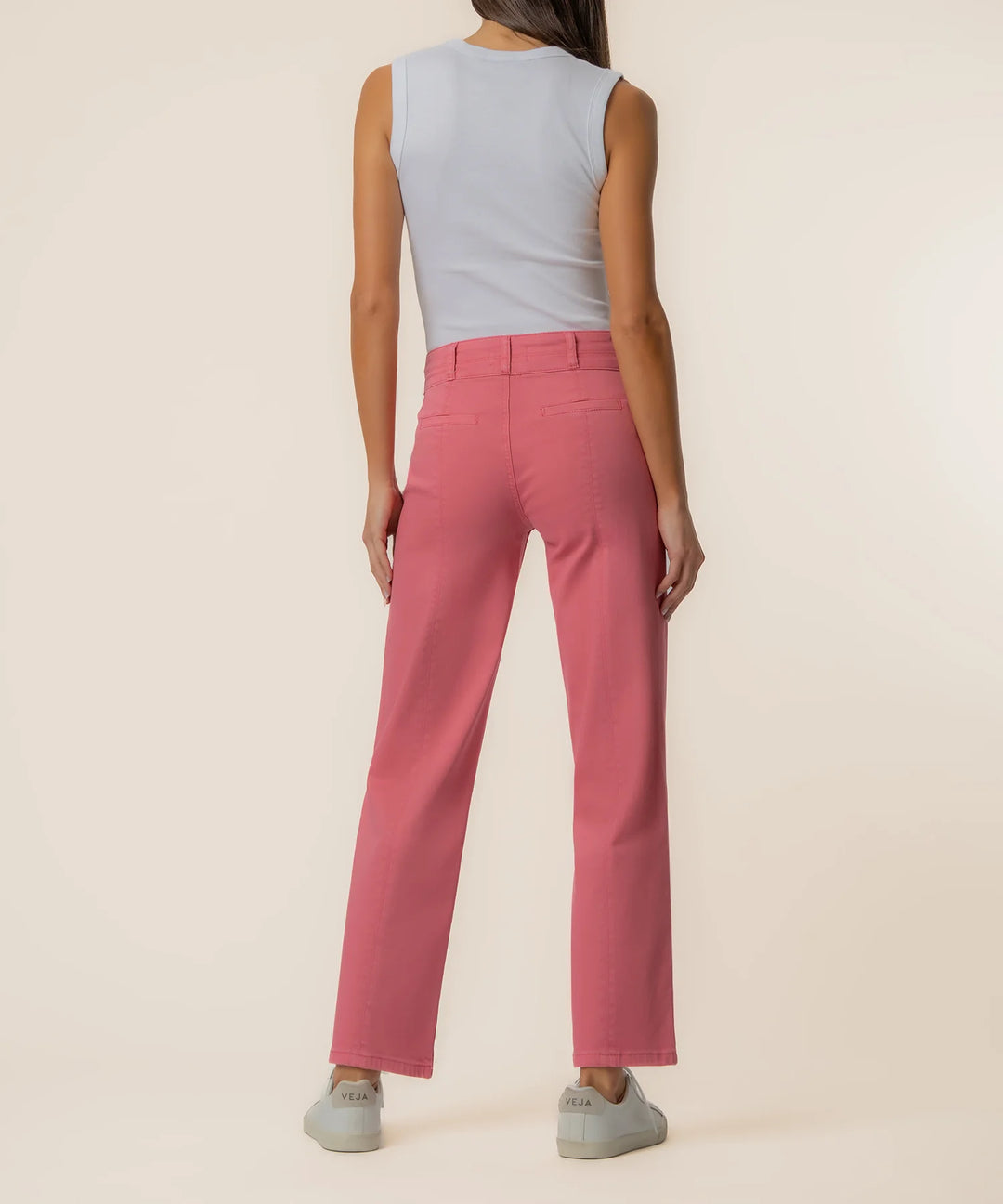 Charlotte High Rise Straight Flamingo Pink