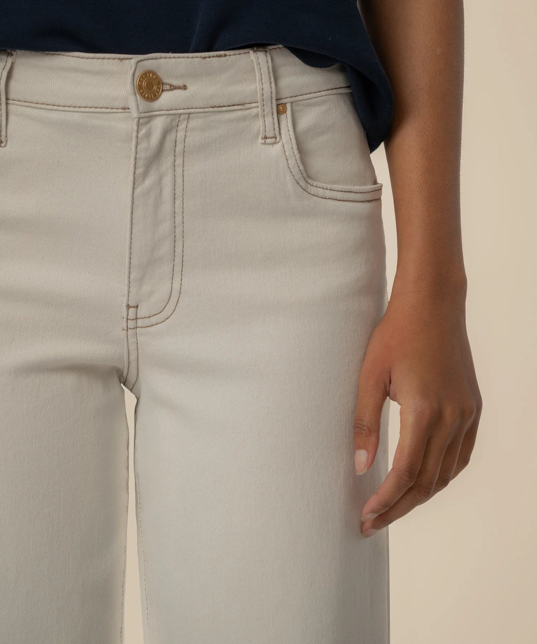 Charlotte High Rise Wide Leg Ecru