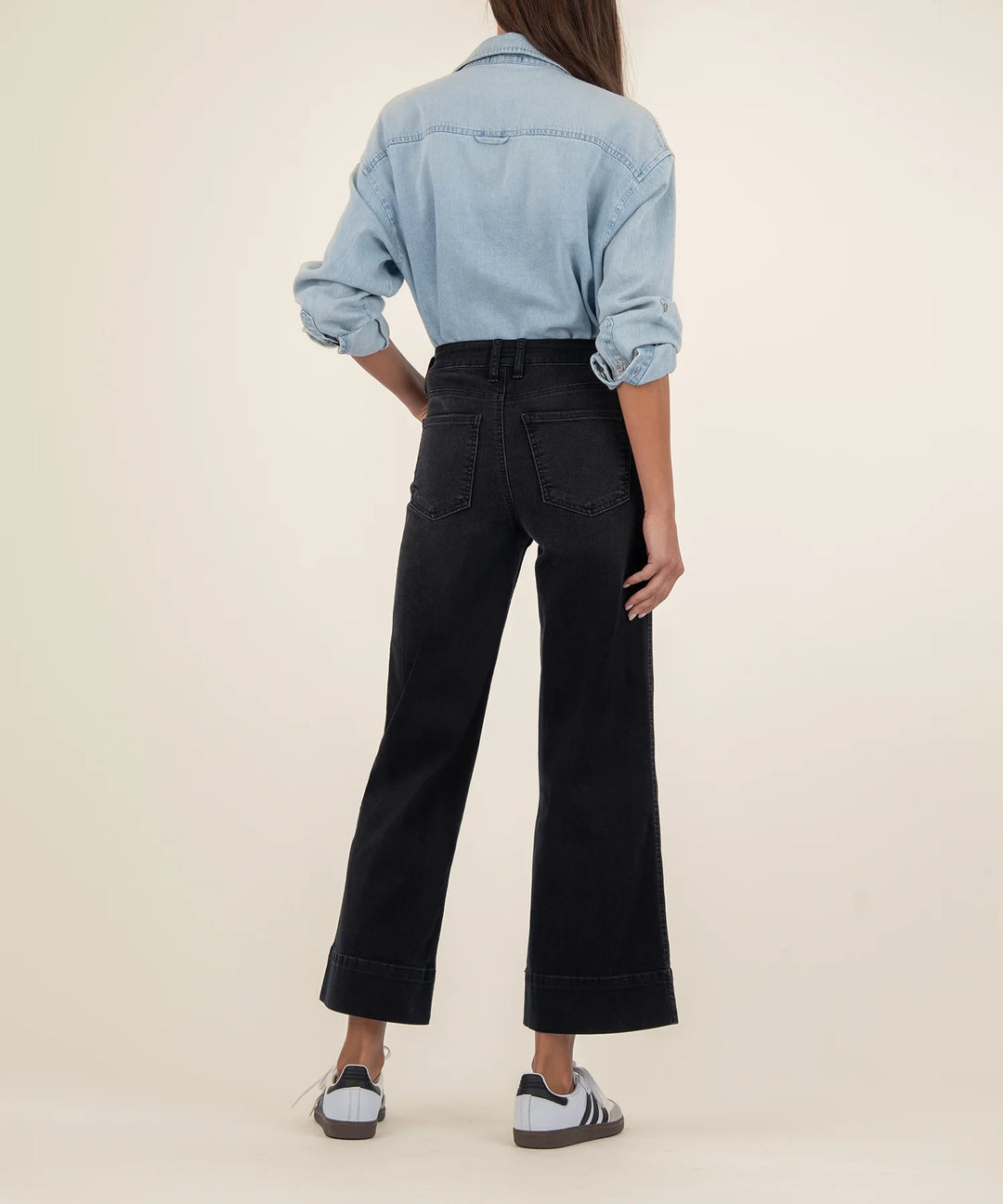 Meg High Rise Fab Ab Wide Leg - Glittering